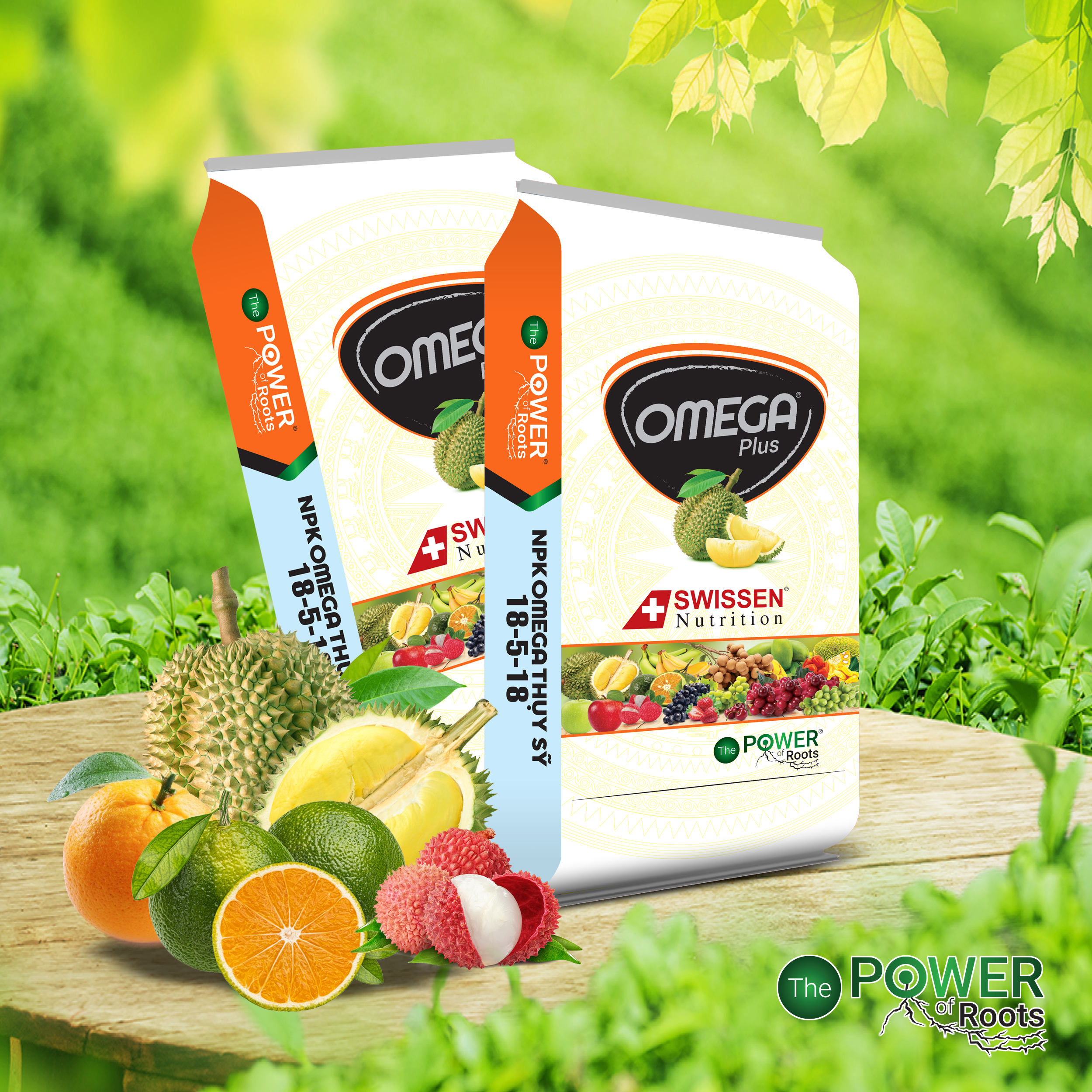 PHÂN BÓN NPK OMEGA PLUS THUỴ SỸ 18-5-18