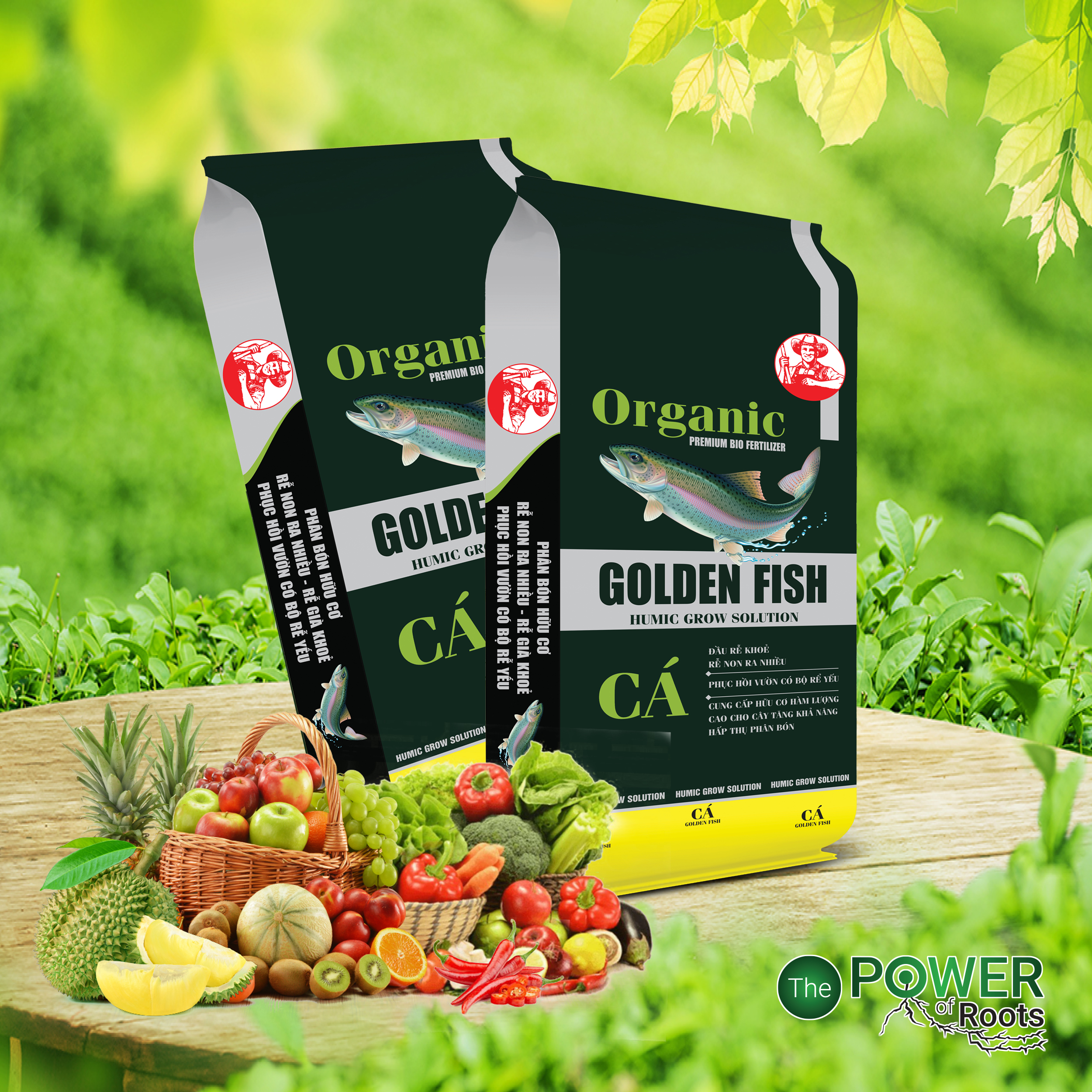 PHÂN BÓN HỮU CƠ ĐẬM ĐẶC GOLDEN FISH THUỴ SỸ