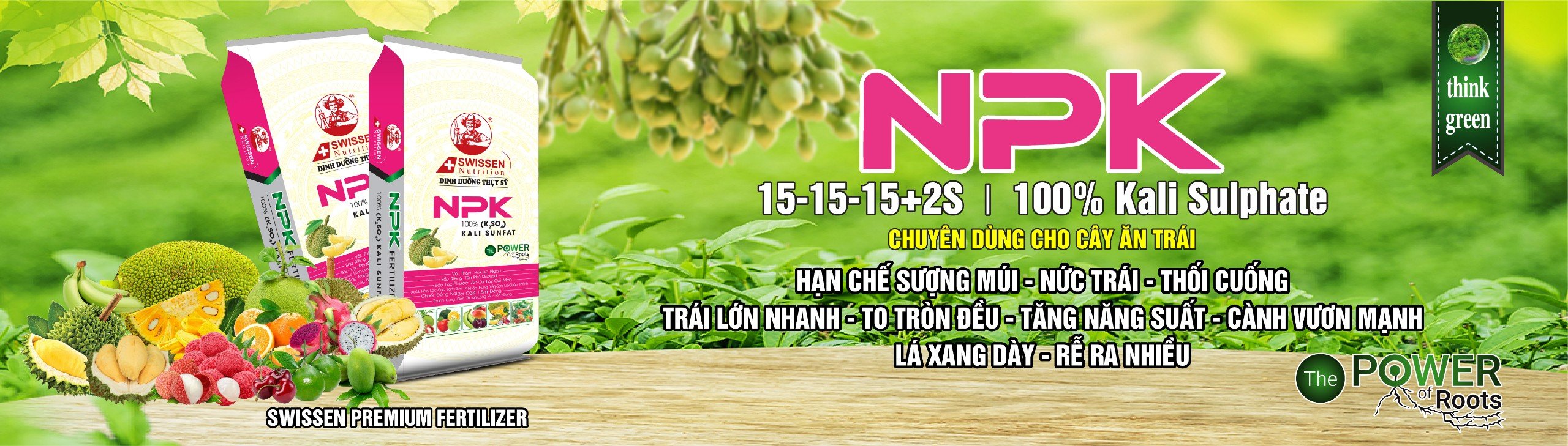 PHÂN BÓN NPK THUỴ SỸ 15-15-15+TE Kali Sulphate