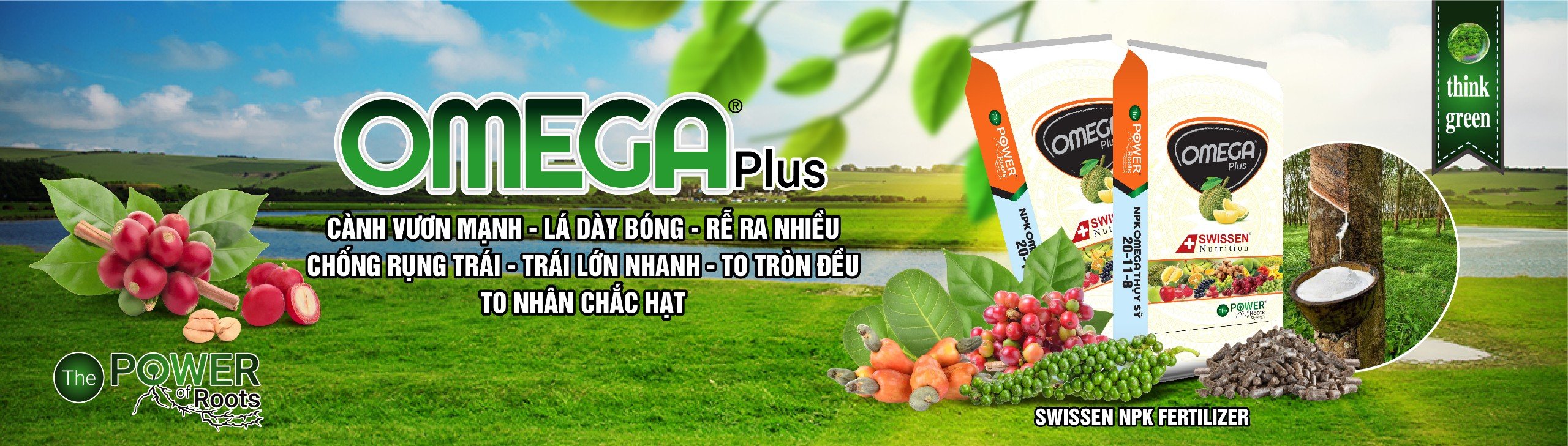 PHÂN BÓN NPK OMEGA PLUS THUỴ SỸ 20-11-8